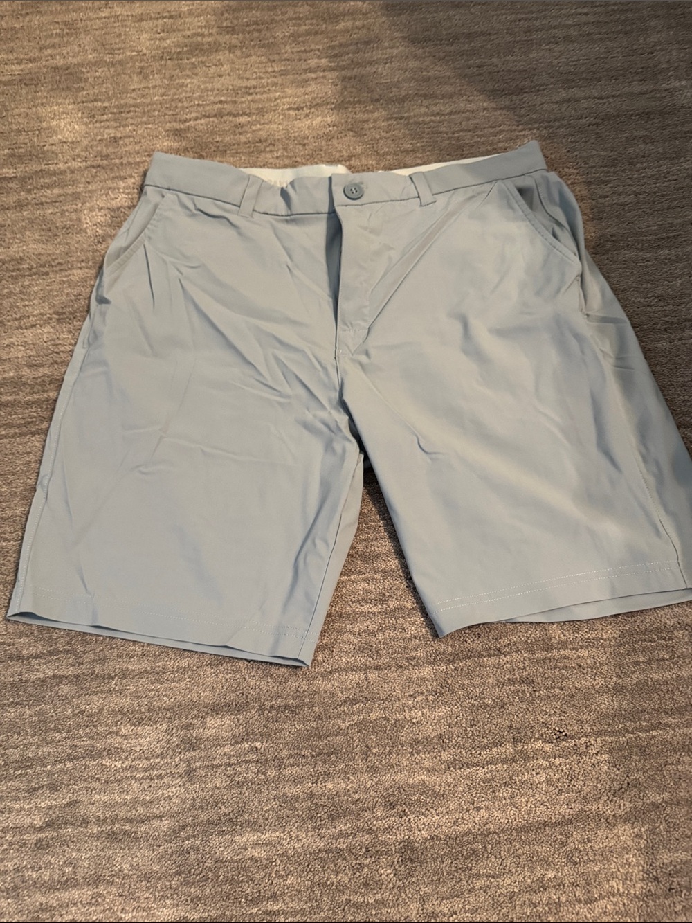 Saxx Caddie Light Grey Flat-Front Performance Shorts